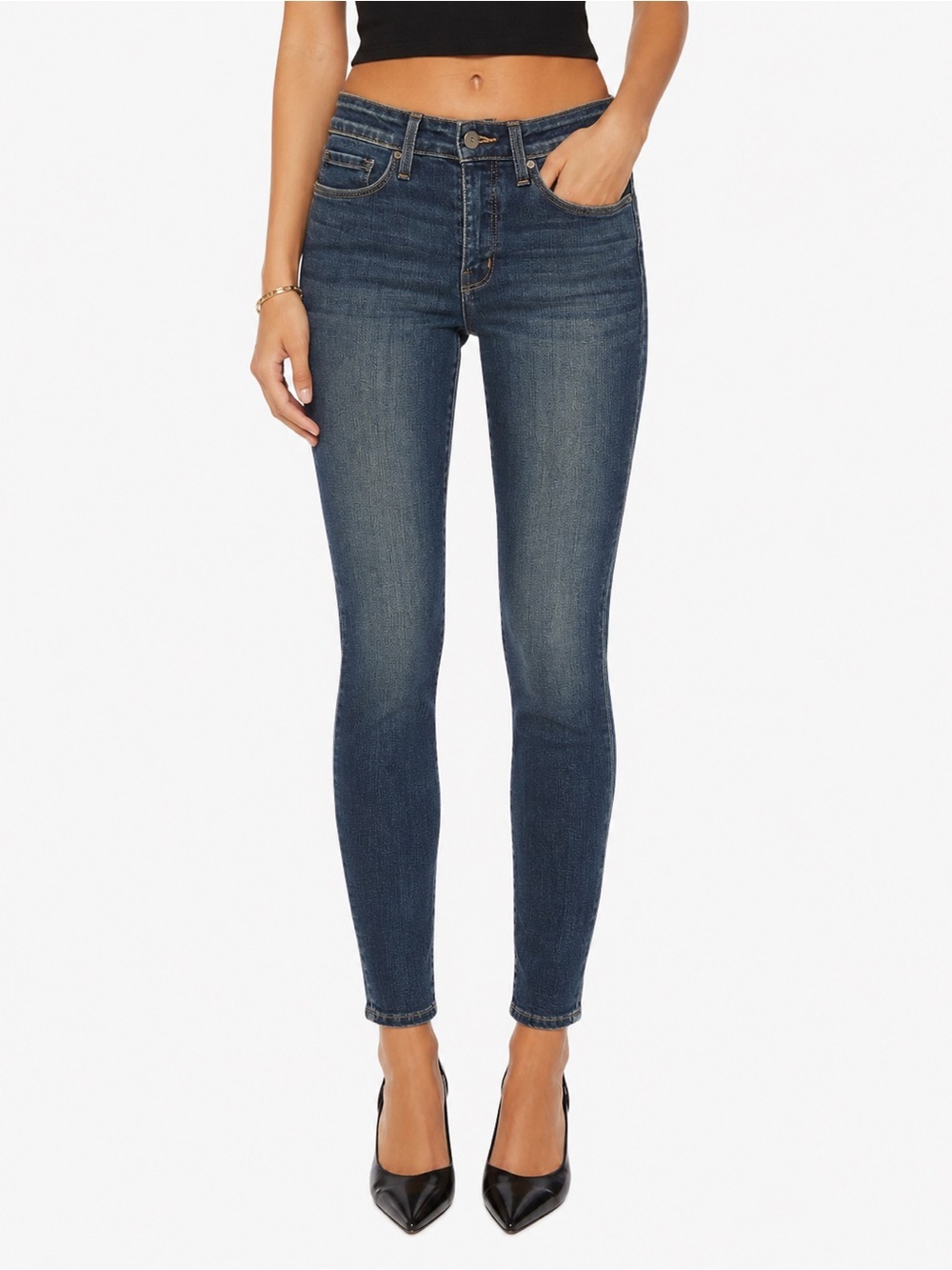 L’AGENCE Margot High Rise Skinny Ankle Jeans Medium Wash Size 25 Like New